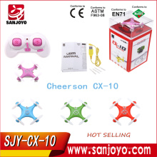 Cheerson CX 10 RC Quadcopter Mini nano Quadcopter Flying UFO Saucer Drone Novo CX-10 PK JJRC H37 SJY-CX-10